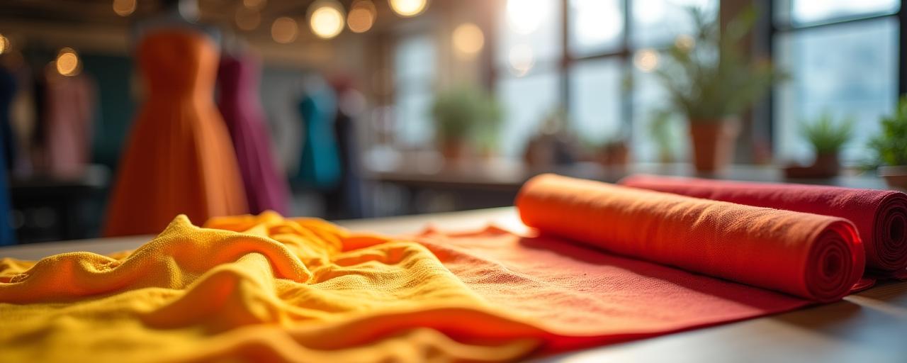 Team che lavora a un evento tessile creativo