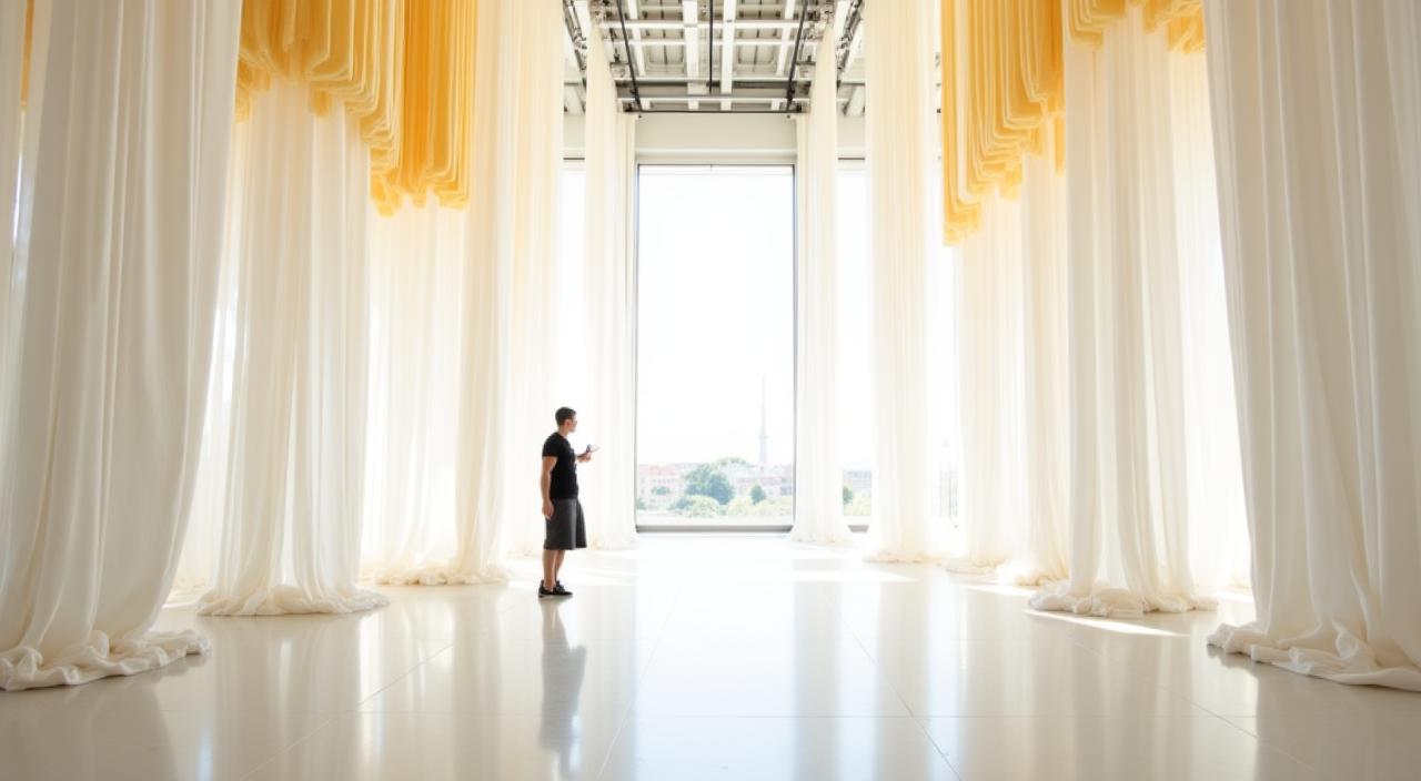 Allestimento creativo durante un fashion show a Roma